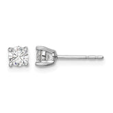 14k White Gold 1/2 carat Lab Grown Diamond VS/SI+ G+ Post Earrings