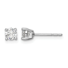 14k White Gold 1/2 carat Lab Grown Diamond VS/SI+ G+ Post Earrings