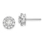 14k White Gold 1 carat Lab Grown Diamond VS/SI+ G+ Round Halo Post Earrings