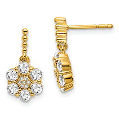 14K Lab Grown Diamond VS/SI FGH Floral Earrings
