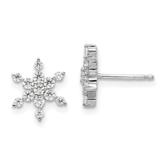 14k White Gold 1/2 carat Lab Grown Diamond VS/SI+ G+ Complete Star Post Earrings