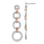14K Two-Tone Rose & White Gold 5/8 Carat Lab-Grown Diamond VS/SI+ G+ Circle Dangle Earrings - Sophia Jewelers