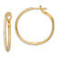 Lab-Grown Diamond Out Hoop Earrings in 14K Yellow Gold, 29mm (3/4 ct. tw.) - Sophia Jewelers
