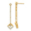 14K Yellow Gold 1/2 Carat Lab-Grown Diamond VS/SI+ G+ Complete Dangle Earrings - Sophia Jewelers