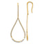 14k 1 3/4 carat Lab Grown Diamond VS+ F+ Complete Fashion Teardrop Drop Dangle Earrings