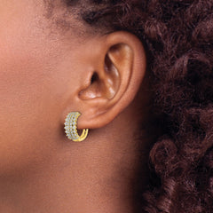 14k 1 carat Lab Grown Diamond VS/SI+ G+ Complete Hinged Hoop Earrings