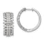 14K White Gold 2 Carat Lab-Grown Diamond VS/SI+ G+ Complete Hinged Hoop Earrings - Sophia Jewelers