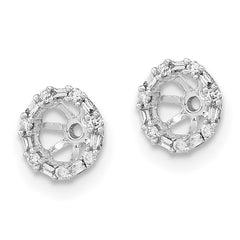 10k White Gold Diamond Earring Jackets
