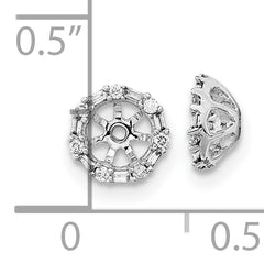 10k White Gold Diamond Earring Jackets