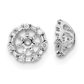 10k White Gold Diamond Earring Jackets