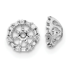 10k White Gold Diamond Earring Jackets