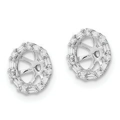 10k White Gold Diamond Earring Jackets