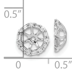 10k White Gold Diamond Earring Jackets