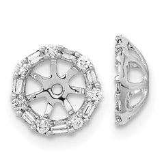 10k White Gold Diamond Earring Jackets