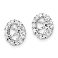 10k White Gold Diamond Earring Jackets