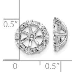 10k White Gold Diamond Earring Jackets