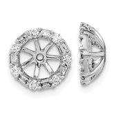 10k White Gold Diamond Earring Jackets