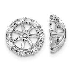 10k White Gold Diamond Earring Jackets