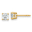 14K Yellow Gold 1 ct Lab-Created Diamond VS/SI+ G+, Cushion-Cut 4-Prong Stud Earrings