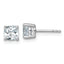 14K White Gold 1 1/2 ct Certified Lab-Created Diamond VS/SI+ G+, Cushion-Cut 4-Prong Stud Earrings