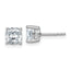 14K White Gold 2 ct Certified Lab-Created Diamond VS/SI+ G+, Cushion-Cut 4-Prong Stud Earrings