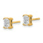 14K Yellow Gold 3/4 ct Octagon / Radiant-Cut Earring Mounting, No Stone Included