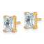 14K Yellow Gold 2 ct Lab-Created Diamond VS/SI+ G+, Octagon / Radiant-Cut 4-Prong Stud Earrings