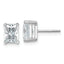 14K White Gold 3 ct Certified Lab-Created Diamond VS+ F+, Octagon / Radiant-Cut 4-Prong Stud Earrings
