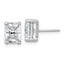 14K White Gold 4 ct Lab-Created Diamond VS/SI+ G+, Octagon / Radiant-Cut 4-Prong Stud Earrings
