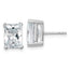 14K White Gold 5 ct Certified Lab-Created Diamond VS+ F+, Octagon / Radiant-Cut 4-Prong Stud Earrings