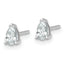14K White Gold 1/2 ct Certified Lab-Created Diamond VS+ F+, Pear-Cut 3-Prong Stud Earrings