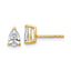 14K Yellow Gold 3/4 ct Certified Lab-Created Diamond VS/SI+ G+, Pear-Cut 3-Prong Stud Earrings
