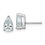 14K White Gold 2 ct Lab-Created Diamond VS/SI+ G+, Pear-Cut 3-Prong Stud Earrings