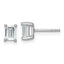 14K White Gold 1 ct Certified Lab-Created Diamond VS+ F+, Octagon / Emerald-Cut 4-Prong Stud Earrings