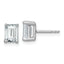 14K White Gold 2 ct Lab-Created Diamond VS+ F+, Octagon / Emerald-Cut 4-Prong Stud Earrings