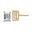 14K Yellow Gold 4 ct Lab-Created Diamond VS+ F+, Octagon / Emerald-Cut 4-Prong Stud Earrings