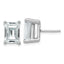 14K White Gold 6 ct Lab-Created Diamond VS+ F+, Octagon / Emerald-Cut 4-Prong Stud Earrings