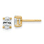 14K Yellow Gold 3/4 ct Lab-Created Diamond VS+ F+, Oval-Cut 4-Prong Stud Earrings