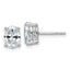 14K White Gold 2 ct Certified Lab-Created Diamond VS/SI+ G+, Oval-Cut 4-Prong Stud Earrings
