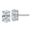 14K White Gold 4 ct Lab-Created Diamond VS+ F+, Oval-Cut 4-Prong Stud Earrings