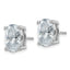 14K White Gold 6 ct Certified Lab-Created Diamond VS/SI+ G+, Oval-Cut 4-Prong Stud Earrings