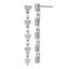 14k White Gold 1 carat Lab Grown Diamond VS/SI+ G+ Complete Marquise Dangle Cluster Post Earrings