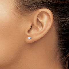 14k White Gold 1/2 carat Lab Grown Diamond VS/SI+ G+ Complete Stud Post Earrings