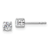 14k White Gold 1/2 carat Lab Grown Diamond VS/SI+ G+ Complete Stud Post Earrings