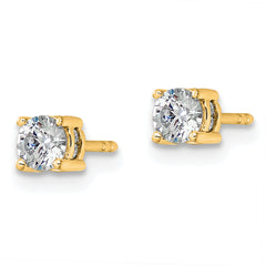 14k 1/2 carat Lab Grown Diamond VS/SI+ G+ Complete Stud Post Earrings