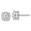 10K White Gold 1 1/2 ct Lab-Created Diamond VS/SI+ G+ Halo Earrings