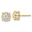 10K Yellow Gold 1 1/2 ct Lab-Created Diamond VS/SI+ G+ Halo Earrings