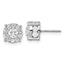10K White Gold 2 ct Lab-Created Diamond VS/SI+ G+ Halo Earrings