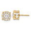 14K Yellow Gold 2 ct Lab-Created Diamond VS/SI+ G+ Halo Earrings