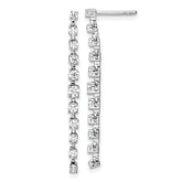 14k White Gold 3/4 carat Lab Grown Diamond VS/SI+ G+ Complete Dangle Post Earrings